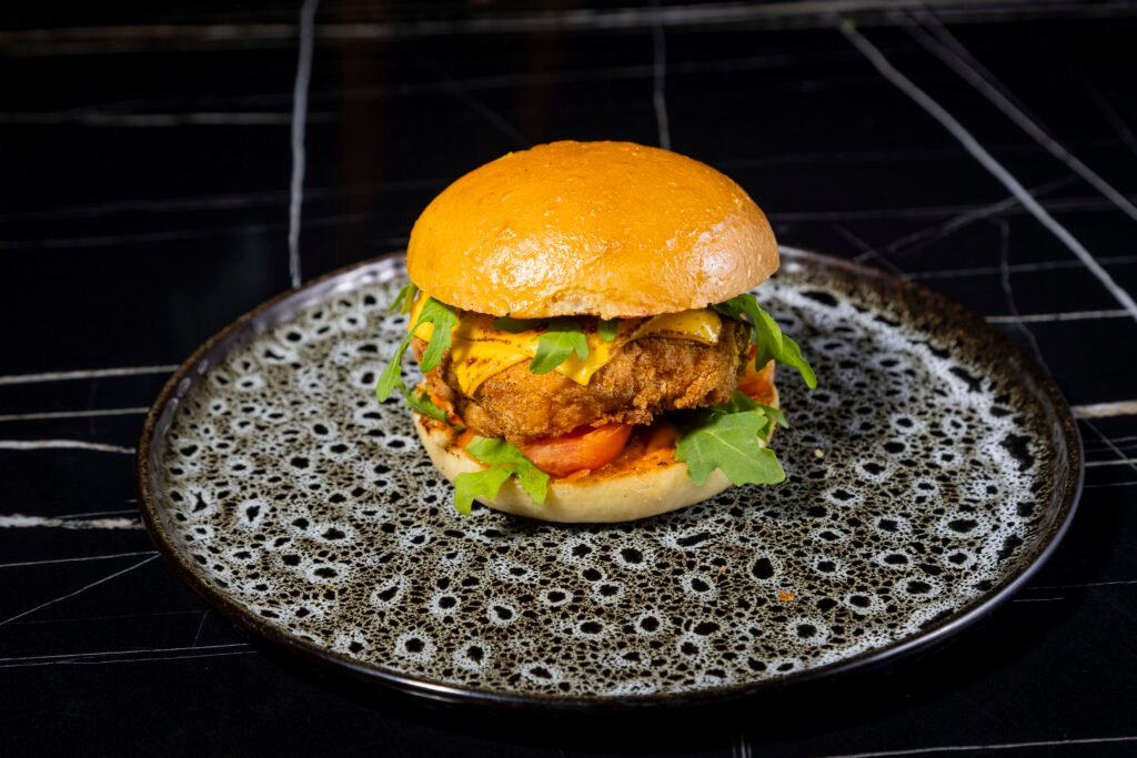 Burgers and Pizzas Dynamite Chicken Burger