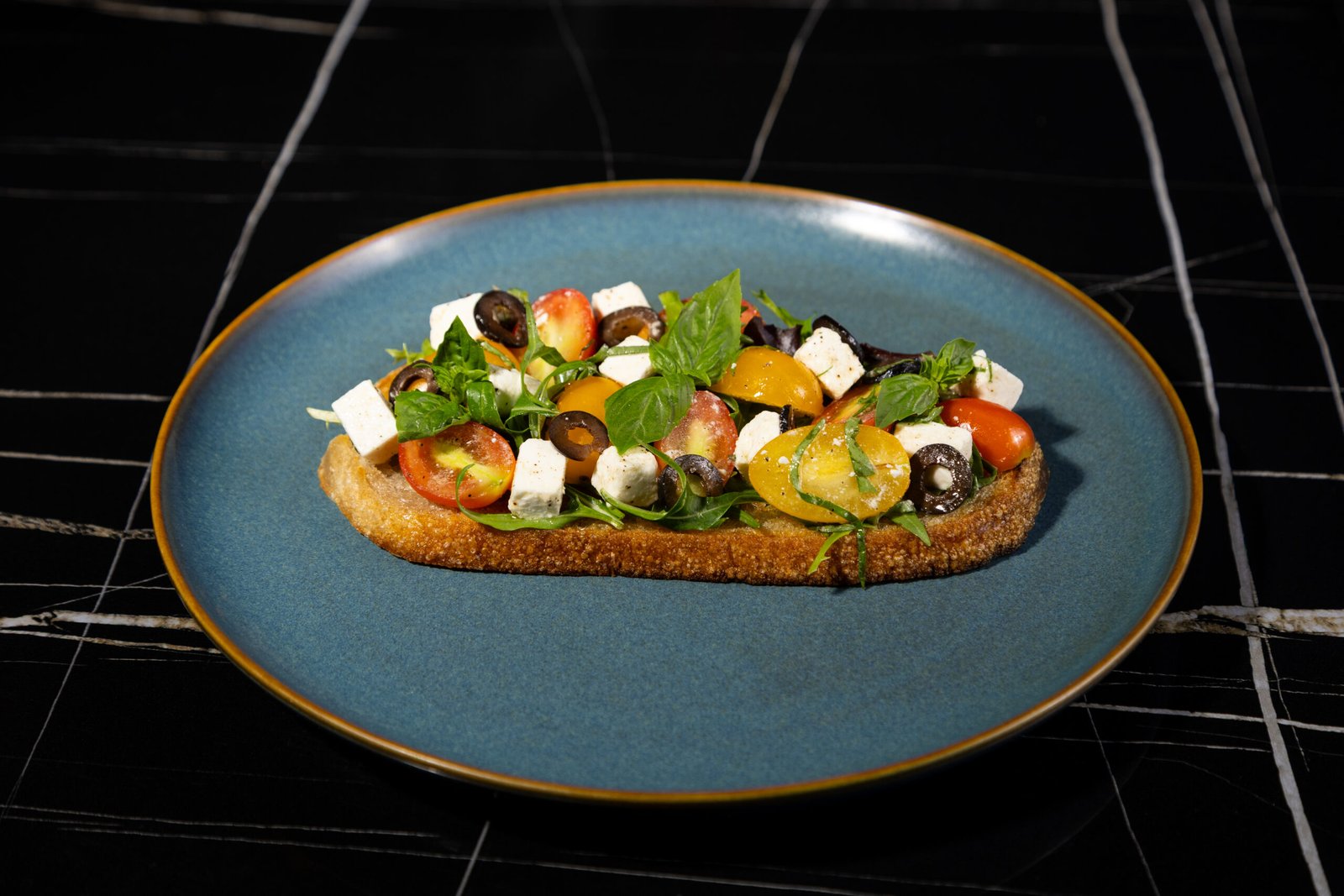 Breakfast Menu Tomato Feta Toast