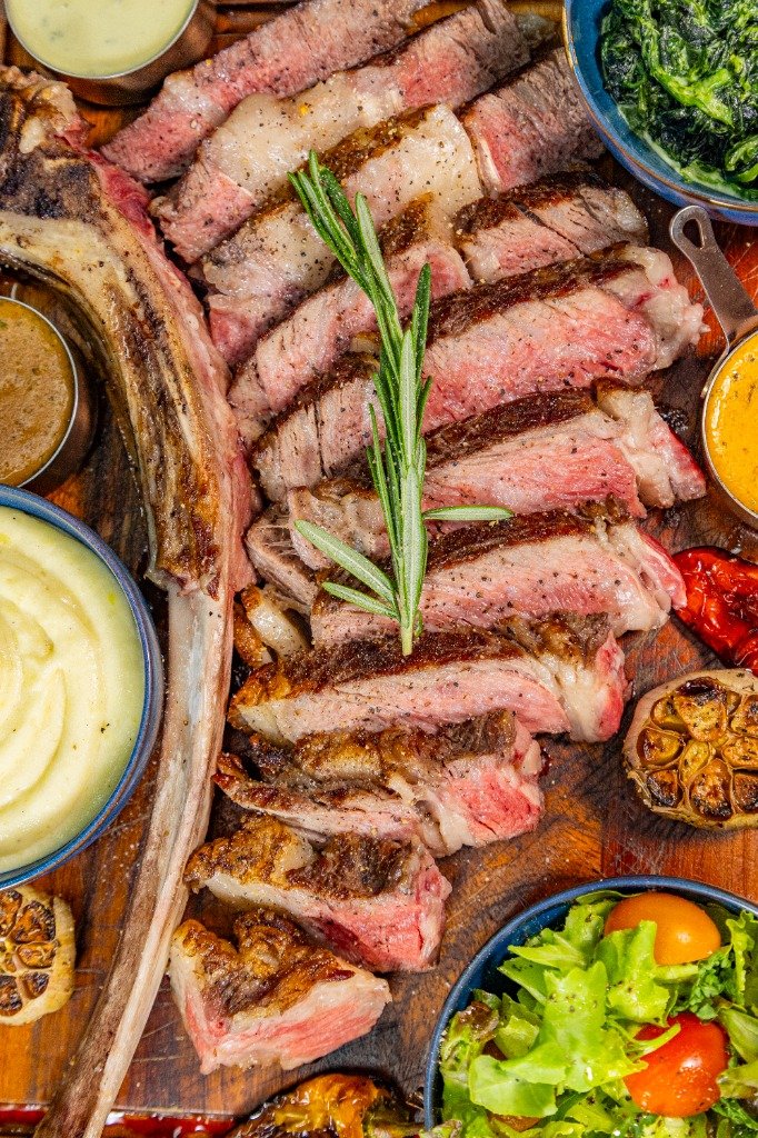 Charcoal Grilled Black Angus Tomahawk